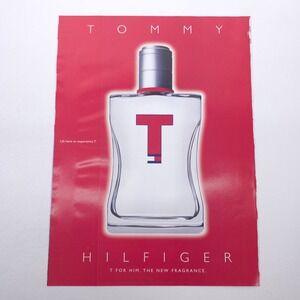 Tommy Hilfiger T Fragrance Print Ad Sample Tab Vintage Y2K Magazine Fashion